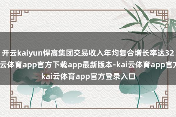 开云kaiyun悍高集团交易收入年均复合增长率达32.78%-kai云体育app官方下载app最新版本-kai云体育app官方登录入口